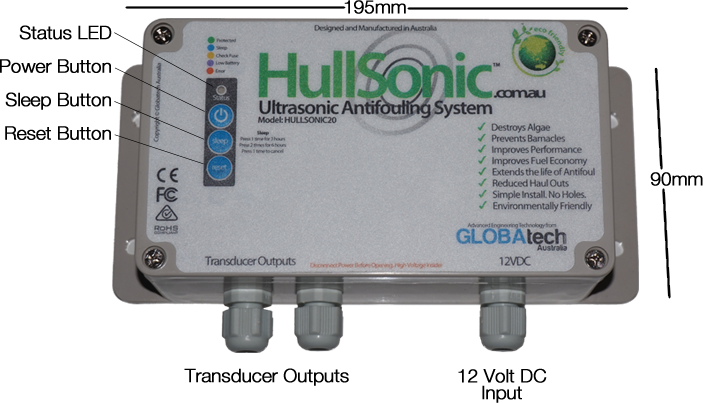 HULLSONIC20 Ultrasonic Antifouling System. Australian Made Quality